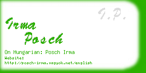 irma posch business card